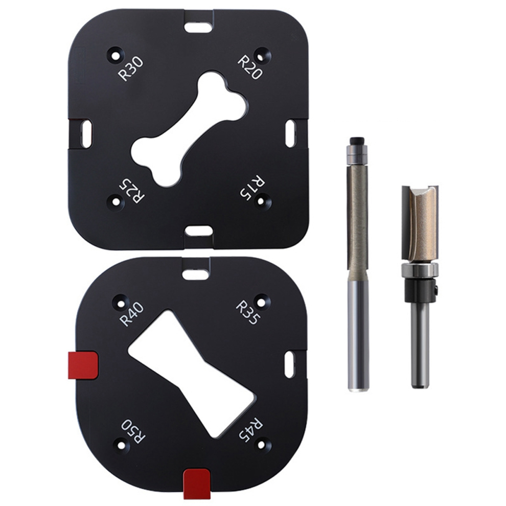 Pocket Radius Jig Router Cutting Fillet Template 4-In-1 R-Angle Arc Ch 4852494345695