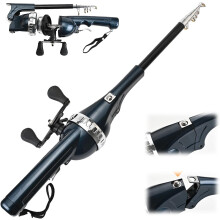 Canna da pesca pieghevole 2025 Nuova, Easy Fish Canna da pesca telescopica tascabile pieghevole pieghevole