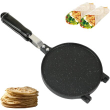 Litinový lis na tortilly, lis na těsto na pizzu a placky na sporáku