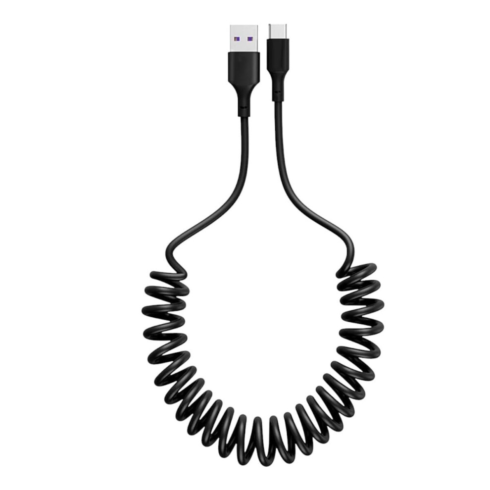 66W Usbc Fast Charging Cable 6A Spring Car Charger Cord For Smartphones 9323874696256