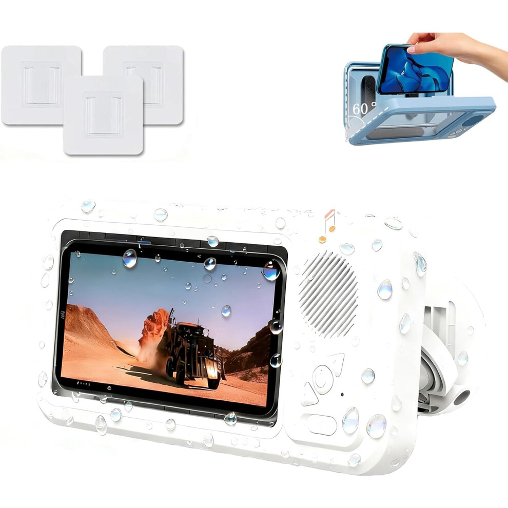 Waterproof Phone Case With Built-In Bluetooth Speaker - 360 Rotation & Suction Cup For 4-10" Phones 3233223045009