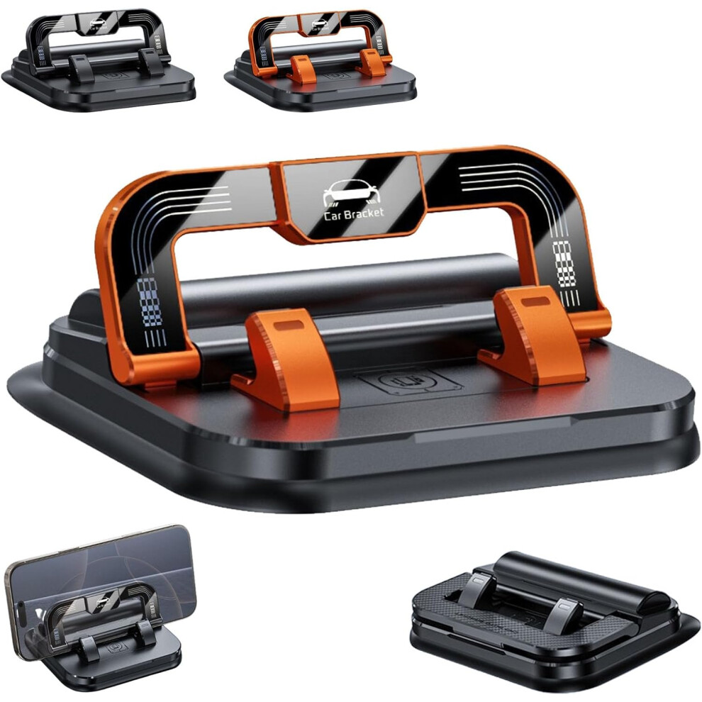 360 Degree Rotation Car Phone Holder - Horizontal/Vertical Adjustment, Suction Cup Fixed Dashboard Mount 3233223045733
