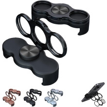 Supporto per telefono magnetico pieghevole con doppio anello e tre dita, supporto per telefono con rotazione a 360