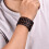 Adjustable Imitation Leather Bracelet With Secure-Black 5