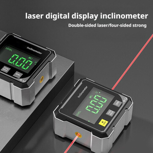 Digital Angle Finder with Electronic Level, 4 Side Magnetic Base Backlit Protractor Tool 2