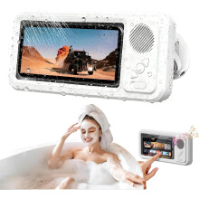 Wasserdichte Duschhalterung für Handys mit integriertem Bluetooth-Lautsprecher – 360 drehbar, verstellbar, berührungsempfindlich