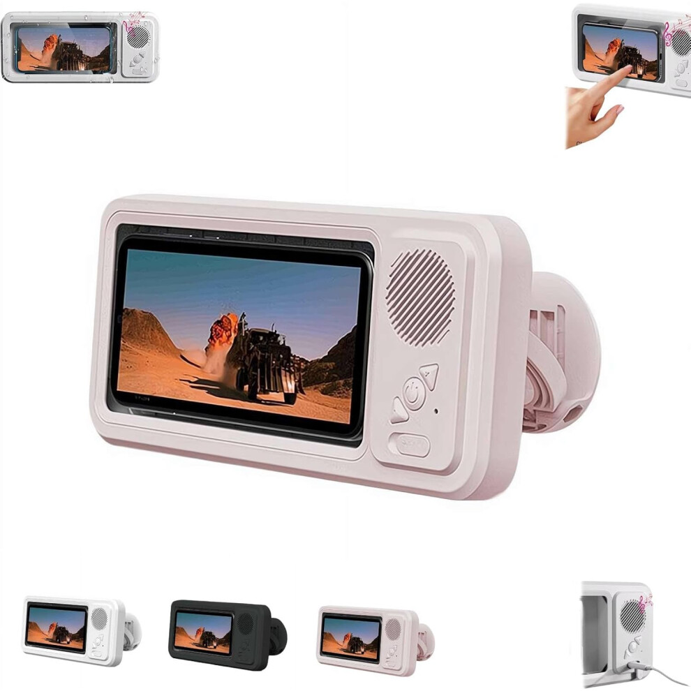 Aquaplay Waterproof Shower Phone Holder With Built-In Bluetooth Speaker - 360 Rotation, Adjustable Angle 3233223044835