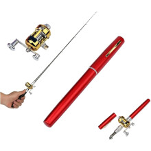 Canna da pesca tascabile in lega di alluminio, mini canna e mulinello combo telescopico da 38 pollici penna portatile