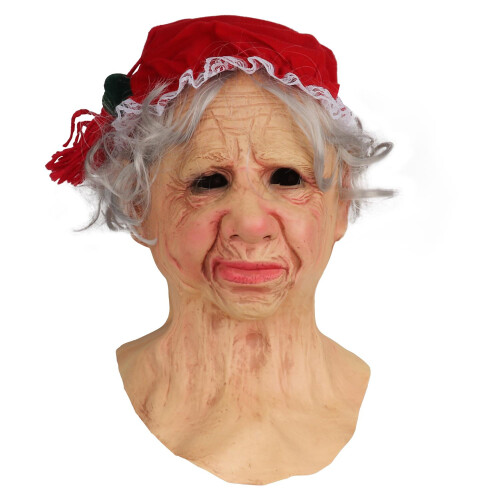 Διαχρονικό καπέλο Mrs Claus, ζωηρό και ομοιόμορφο χρώμα, υλικό λάτεξ για άνεση και
