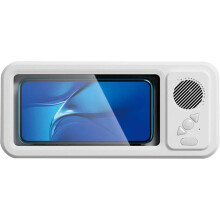 Supporto per telefono da doccia impermeabile con rotazione a 360 e altoparlante integrato - Custodia con touch screen antiappannamento