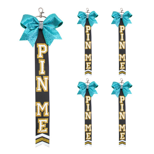 5Pieces Cheer Theme Keychain Set Backpack Accessories Pin Me-4