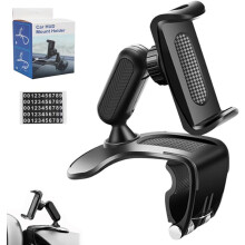 Supporto universale regolabile per telefono da cruscotto a 360 - Adatto a telefoni da 4" a 7", montaggio sicuro