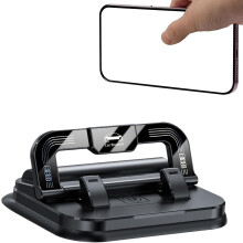 Supporto per telefono e targa per auto 2 in 1 - Ventosa antiscivolo per camion, veicoli, guida quotidiana
