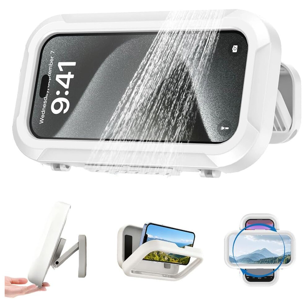 Waterproof Anti-Fog Shower Phone Holder - High-Sensitivity, Adjustable Arm, 360 Rotatable Viewing 3233223044750