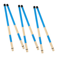 3 Pairs Wooden Drum Brushes for Bass Drum Percussion with Comfortable Handles for Jazz and Studio Use