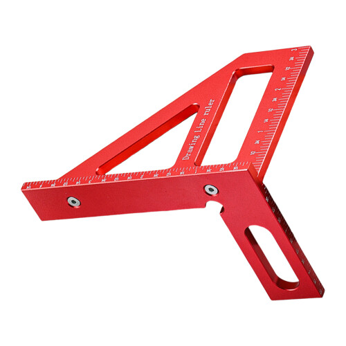 Triangular Measuring Instrument for Exact Line and-Red English