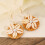 Large Flower Hoop Earring Statement Spikes-Blue straw starfish 6