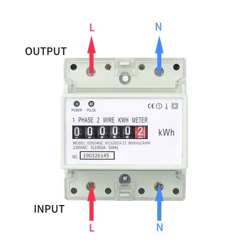 High Precise 230V Single Phase Power Consumption Meter With Easy 2