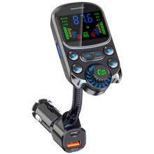 Bluetooth-Compatible Car Kit Lighter Handsfree FM Transmitter AUX Audi