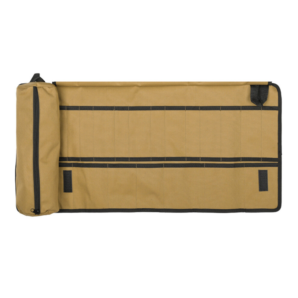 Oxford Cloth Tool Pouch Roll Up Bag For Electricians-Brown 7627000430656