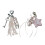 Decorative Ballet Shoe Key Ring Pendant Perfect For-Style 1 2