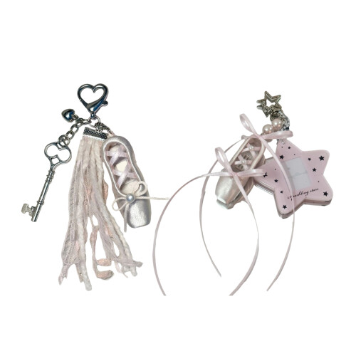 Decorative Ballet Shoe Key Ring Pendant Perfect For-Style 1 1