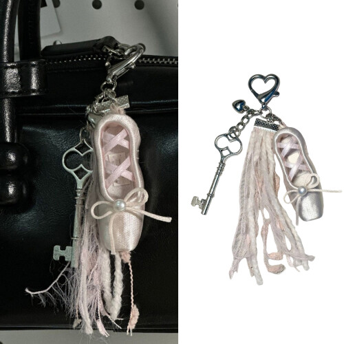 Decorative Ballet Shoe Key Ring Pendant Perfect For-Style 1 2