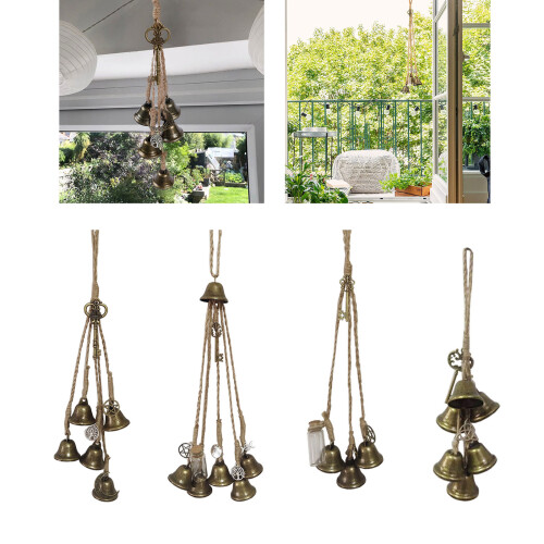 Carillons éoliens en fer de sorcière porte-bonheur, décoration-E 2