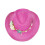 Kids Adjustable Straw Sun Hat Windproof Beach Head-Pink 6