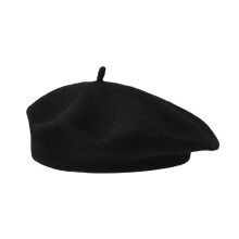 Elegant Stretchy Knit Beret Hats for Women Men Winter-Black