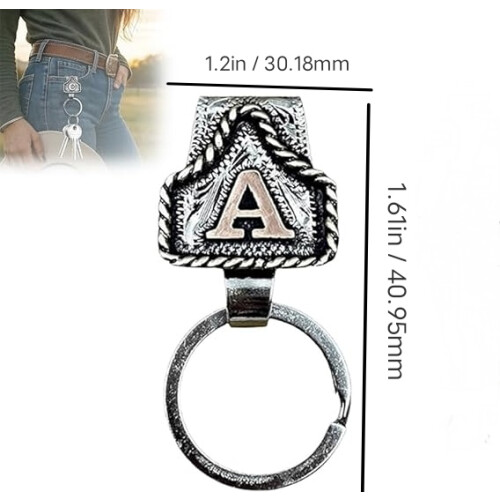 Multiuse Key Holder Letter Design Keychain Metal KeyRing-L 2