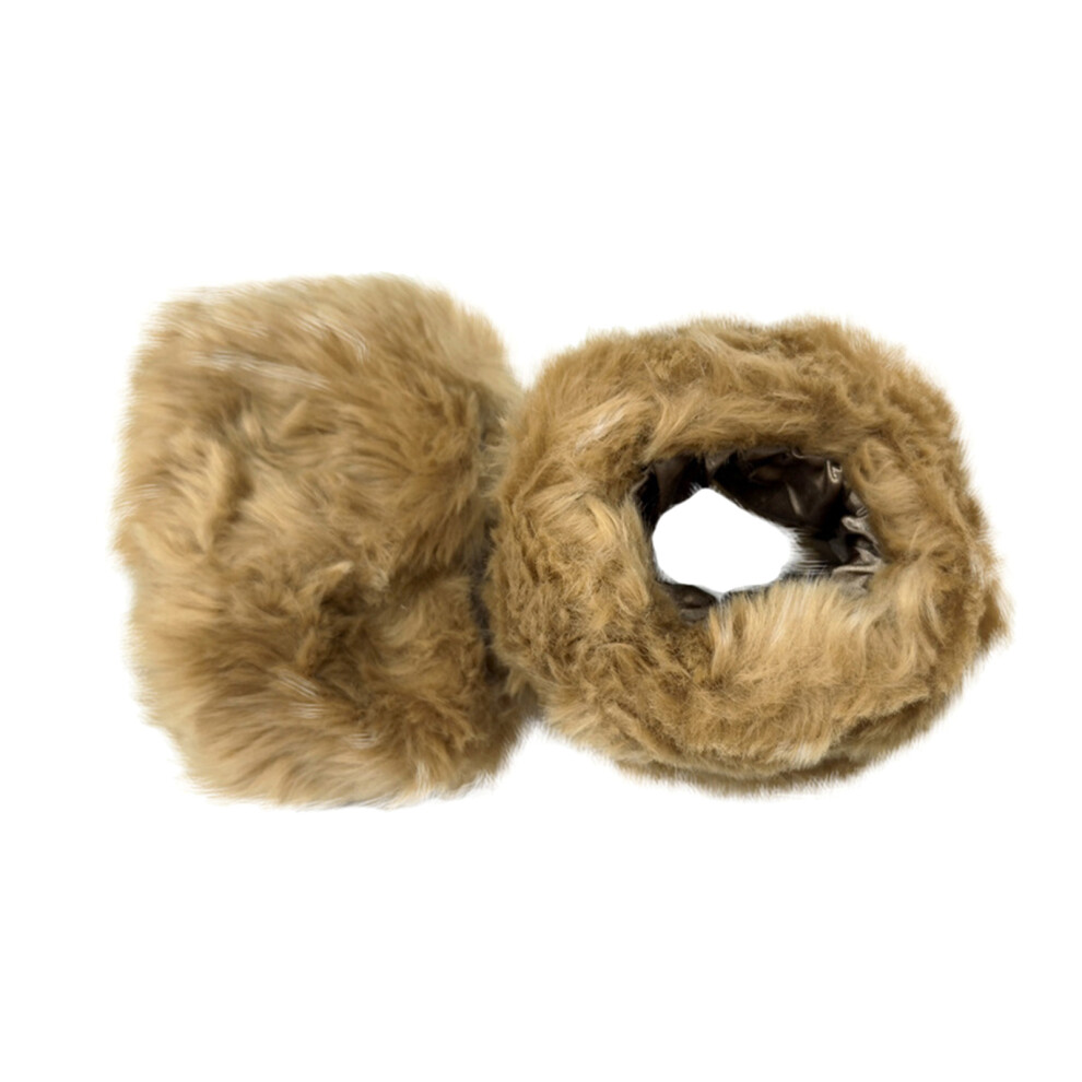 Nonallergenic Velutinous Sleeve Gloves Warm Faux-Fur color