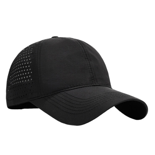 Quick Dry Baseball Cap Breathable Sun Hat For Outdoor-Black