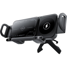 Supporto per auto con ricarica wireless ChubbyCharge da 15 W - Rotazione automatica a 90, supporto per bocchette dell'aria stabile e regolabile