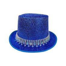 Popular Rhinestones Belt Jazzy Hat Stage Show Hat Unisex-RBL