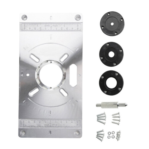 Aluminium Woodworking Router Table Insert Plate Suitable-Black