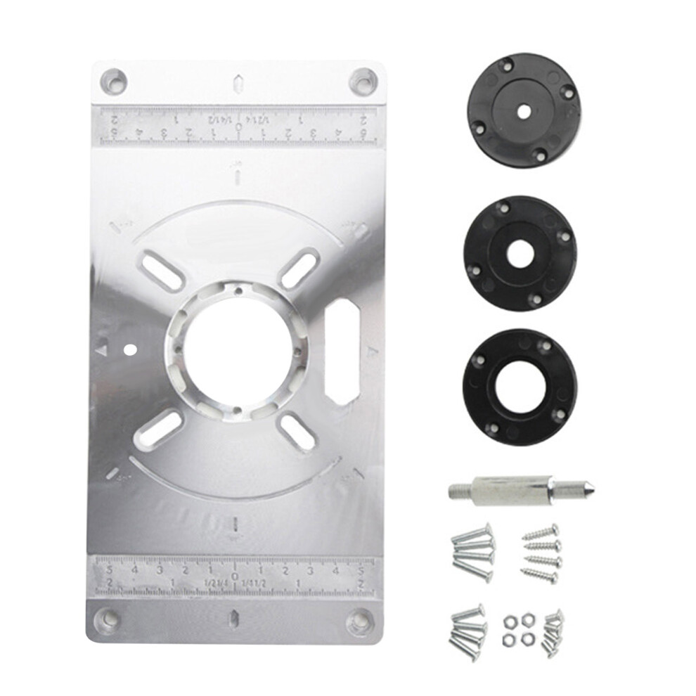 Aluminium Woodworking Router Table Insert Plate Suitable-Black 7627000430908