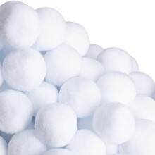 60 Pieces Artificial Snowballs 2' Indoor Snowball Fighting Balls Outdoor Snow Battle