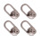 4Pcs Earring Support Backs for Droopy Ears Metal Heavy-White 1