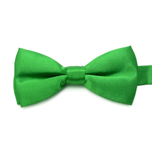 Kids Bowtie Secure Fastener Machine Washable Polyester-Green