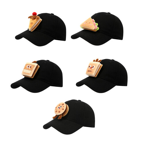 Cheerful Hamburger Art Baseball Hat Practical Cotton For-2 1