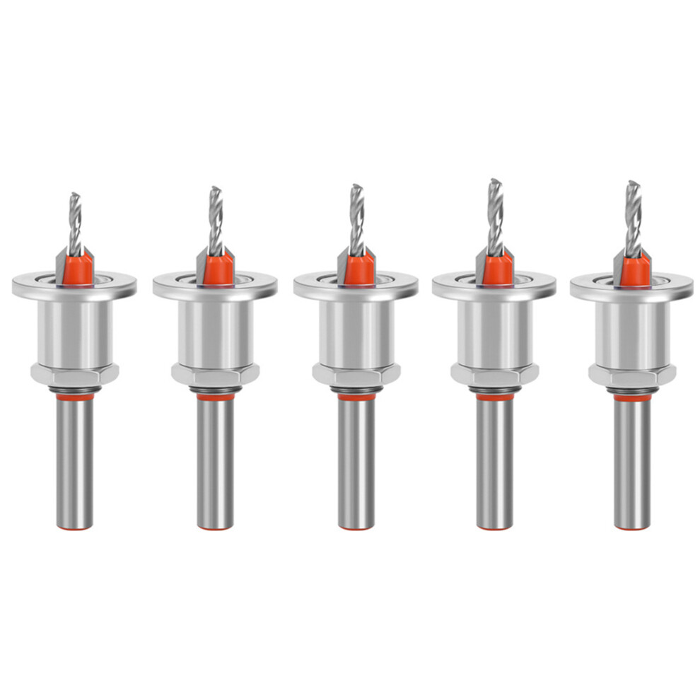 5Pcs Alloy Steel Adjustable Depth Countersink Drill-5Pcs 8X8mm 7627000431295