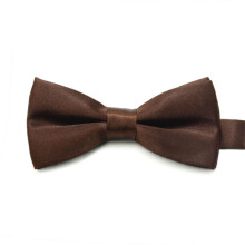 Double Layer Kids Bowtie Vibrancy Color Comfortable-coffee
