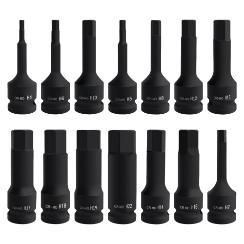 High Strength 22mm Hex Impact Bit Socket 1/2Inch CR MO-H4 TYPE 1