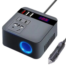 Car Inverter DC12V/24V to DC110V/220V 120W- LED Display Sockets Power