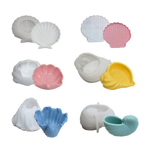 Moule de pot de bougie de conque 3D, boîte de rangement faite-5 2