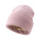 Knit Big Head Beanies Smooth Texture  Protection Hat-Light Pink 1