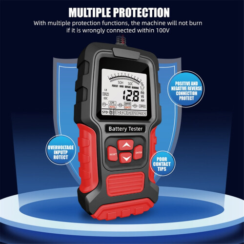 Car Battery Tester 12V 24V System Detect Auto Analyzer for Charging Te 2