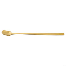Sleek design stainless steel teaspoon for mixing hot or cold drinks (gold, 15 cm)