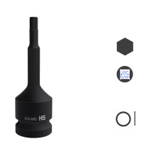 22mm Hex Impact Bit Socket 1/2Inch Drive for Mechanical Work-H5